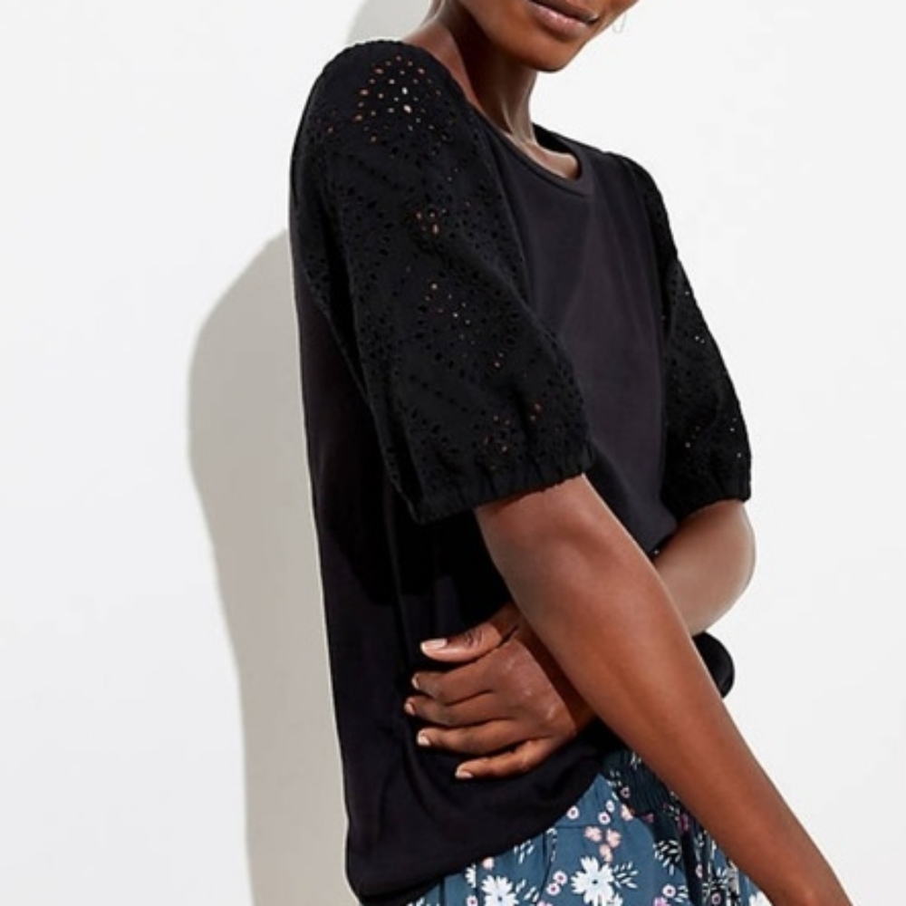 NWT Loft Puff Sleeve Tee